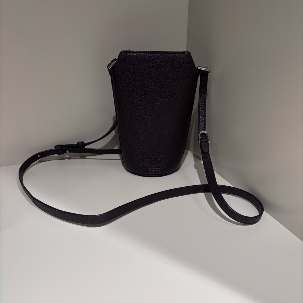 ECCO POT Brown pebbled leather Crossbody Bag purse like new phone
